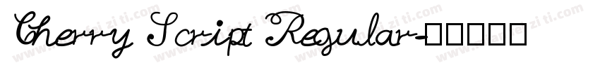 Cherry Script Regular字体转换
